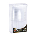 Packwell 4 OZ Oval Cup 12 pcs with Lid and Spoon, Clear,Disposable Food Storage Container Desert small cup