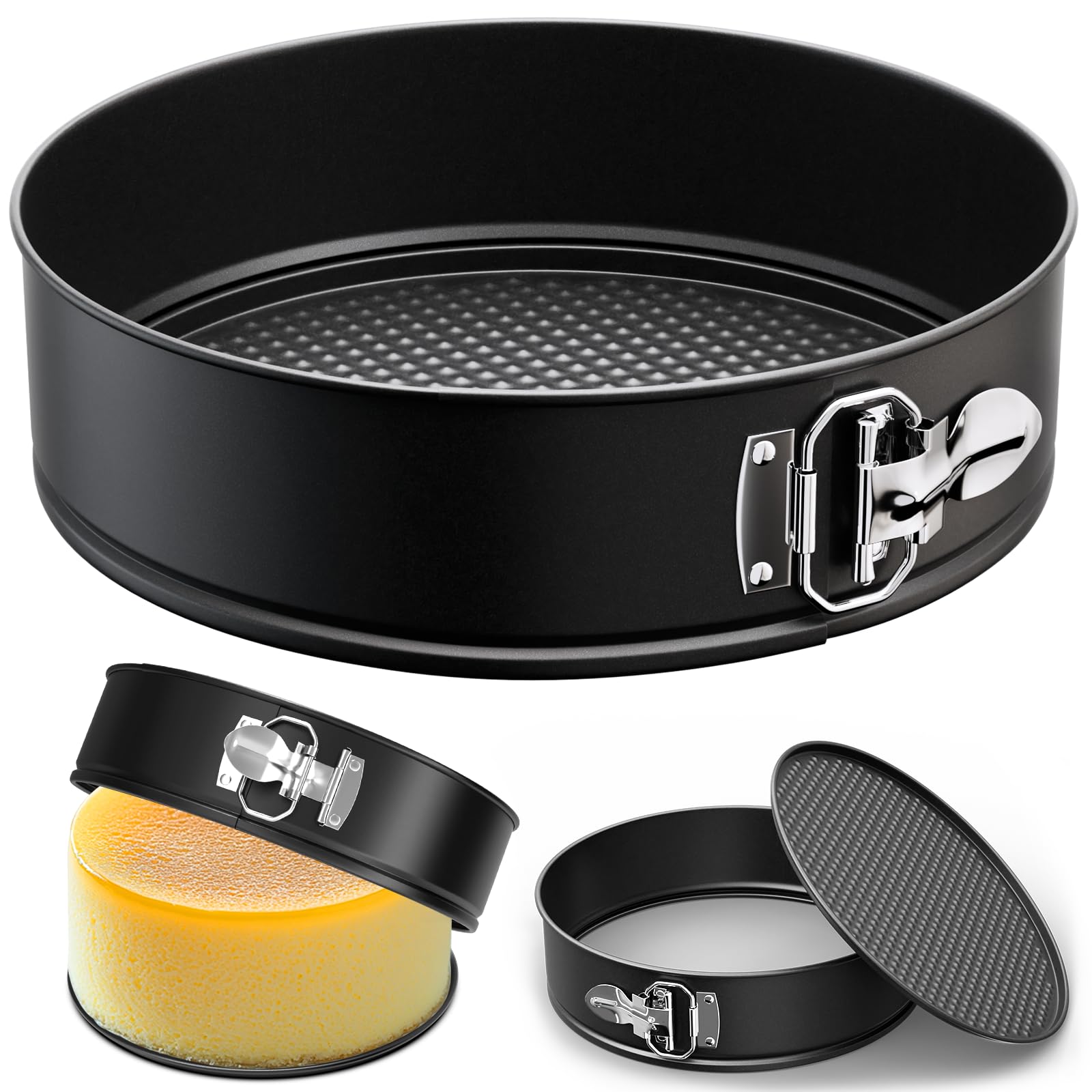 9 Inch Springform Pan with Removable Bottom, Non-stick Round Spring Form Cake Mold Cheesecake Pan For Baking