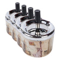 Round Metalic London Ashtray 13cm - 3 Design Pack (Pack of 4)