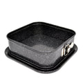 Prestige Granite Square Spring Form Baking Pan 9 in | Rectangular Roaster Pan Carbon Steel Oven Safe | Premium Non-Stick Carbon Coated Pan | Black - PR48762