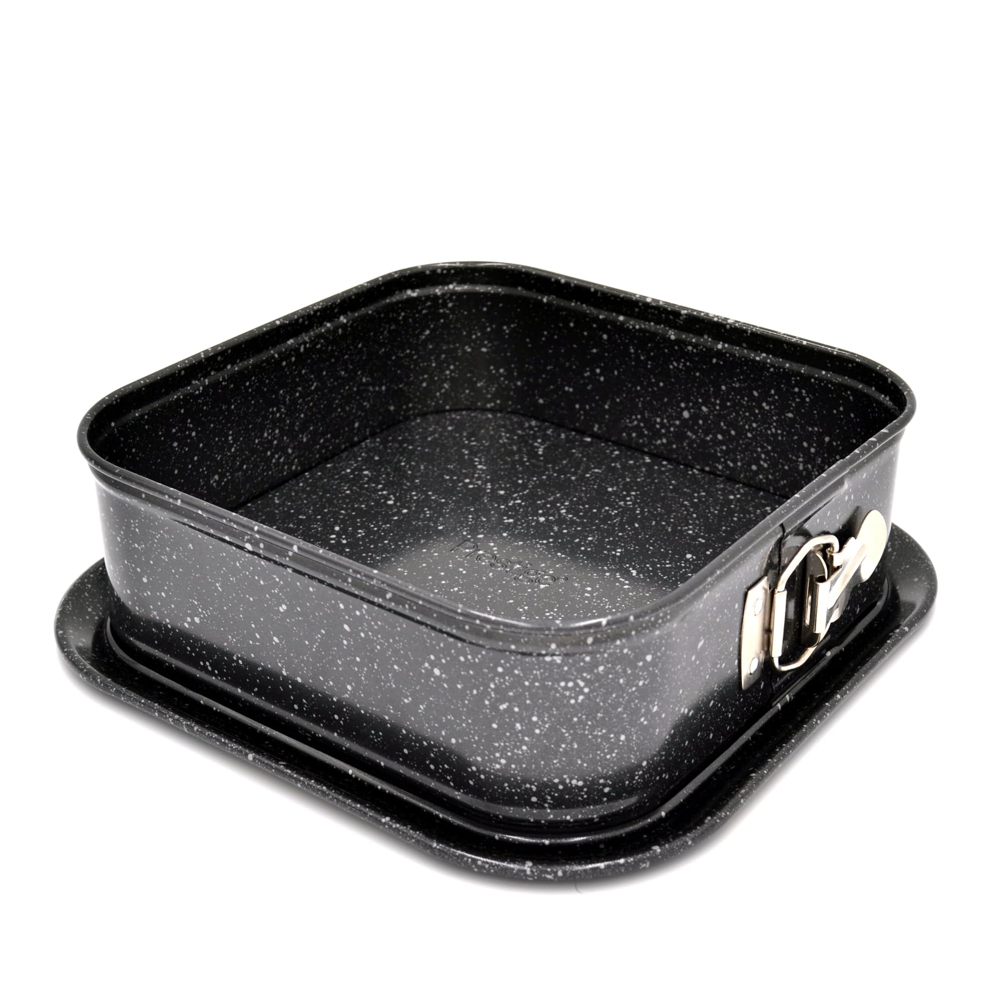 Prestige Granite Square Spring Form Baking Pan 9 in | Rectangular Roaster Pan Carbon Steel Oven Safe | Premium Non-Stick Carbon Coated Pan | Black - PR48762