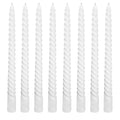 Jaffiust 8PCS Twisted Taper Candles, Twist Candle Holders, 8Inch, Smokeless, for Home, Weddings, Birthday Parties and Home Decoration(White)