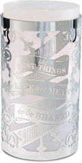 Pavilion Gift Company 17001 Simply Shining Hurricane Candle Holder, 7-Inch, Best Things in Life