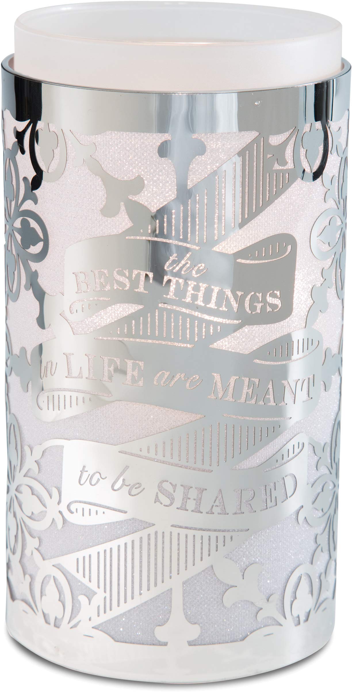 Pavilion Gift Company 17001 Simply Shining Hurricane Candle Holder, 7-Inch, Best Things in Life