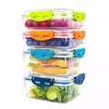 Sandwich Containers 4 Pcs - Reusable Airtight & BPA-Free Kitchen Storage Containers - Microwave & Dishwasher Safe 2 Heightened Lunch Box Containers and 2 Normal Size
