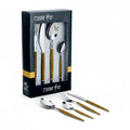 Cuisine Art Vesper 16-Piece Cutlery Set - Elegant Wooden Stainless Steel Flatware