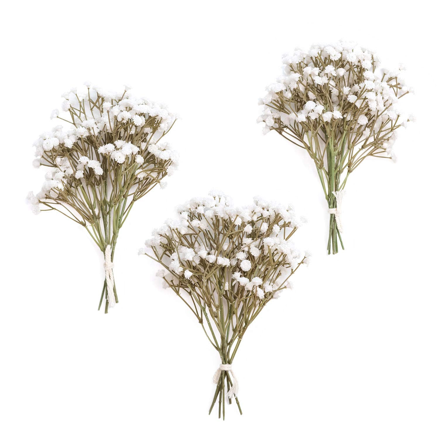 Artificial Baby's Breath, 18pcs Gypsophila Greenery Spray White Flowers for Wedding Bouquet/Centerpieces/boutonnieres/Corsage and Floral Arrangements