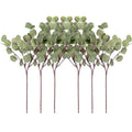 Pack of 6 Artificial Silver Dollar Eucalyptus Leaves Artificial Greenery Faux Holiday Christmas Greens Flower Leaf Arrangement for Home Décor… (Coffee Green)
