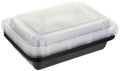 FUN BY AL BAYADER ?? Black Rectangular Container with Lid 32oz Microwavable/Freezer/Oven/Dishwasher One Compartment (BPA-FREE) Food Containers, Lunch Box, Reusable, Disposable (Pack of 5)