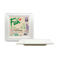 FUN BY AL BAYADER ?? Sukkar Pulp Square Plate 10x10 inch Eco-Friendly Disposable Dinnerware white plate for party, Camping,Compostable,Recyclable and biodegradable Picnic Plates (Pack of 10)