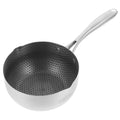 Luxshiny Stainless Steel Frying Pan Japanese Small Frying Skillet Pan Induction Fry Pan with Honeycomb Carving Cooking Pan Kitchen Cookware