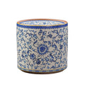Practical ashtray Blue and White Porcelain Ceramic Ashtray Dustproof Tea Dreg Container Suitable for Home and Office Use(????)