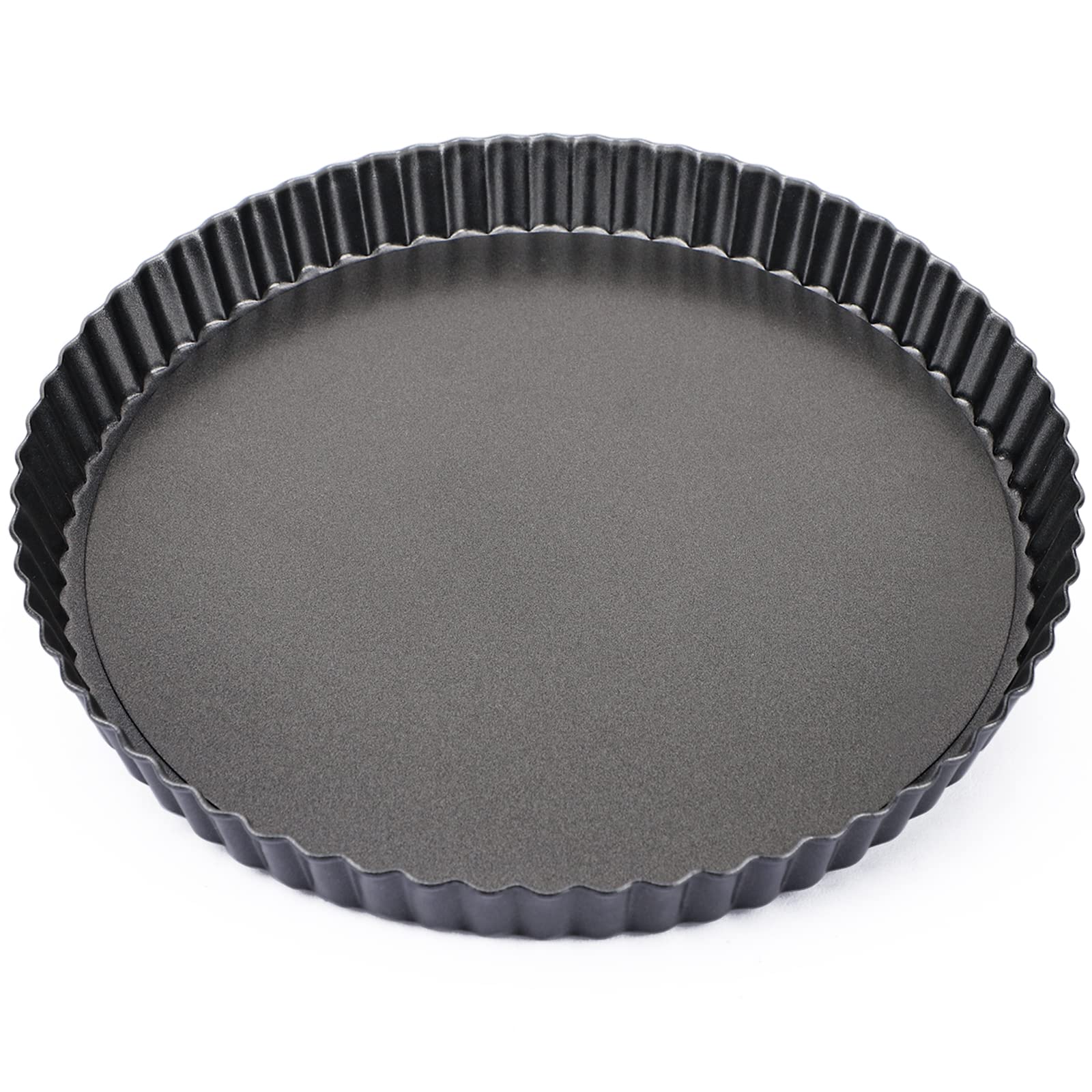 Beasea Tart Pan 10 Inch Removable Bottom Non Stick Quiche Pan Mini Tart Pans Removable Loose Bottom Round Pie Pan