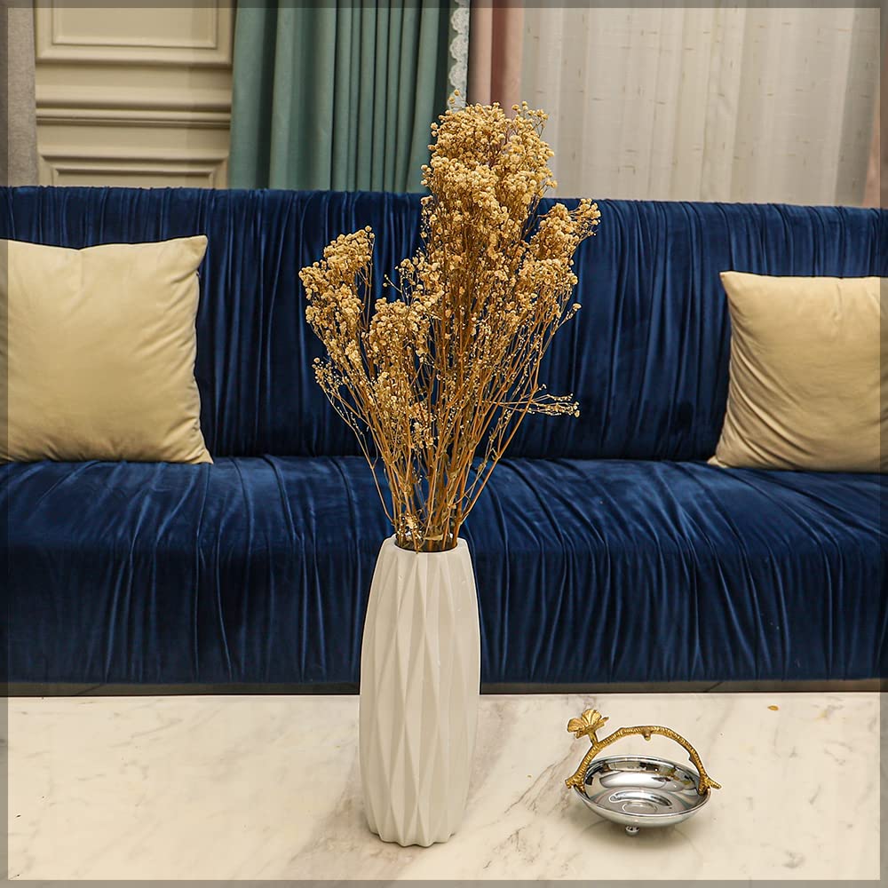 Dried-Flowers-Babys-Breath, Durable, Non-Fading Artificial Flowers, Natural Gypsophila Branches for Home Office Decor, Wedding, Fake Flowers for Table Vase Decor, Dry Flowers for Vase, (White)