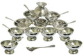Dynore Stainless Steel Ice Cream Cup Set, 24-Pieces, Silver