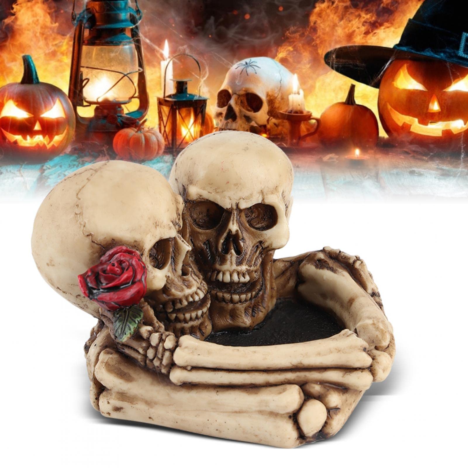 Cigar Ashtray, Unique Skeleton Shape Composite Resin Application Ashtray Smoking Ashtray for Decorations for Man for Craft Decoration