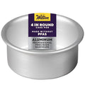 Wilton Aluminum Round Cake Pan, Durable Anodized Bakeware for Tiered & Layered Cakes, Even Heating, Rust-Resistant, Professional Cake Baking Pans, 4 x 2 in