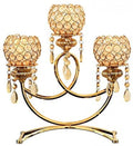 Decorative Candle Holders Gold Candle Lantern Wedding Crystal Candle for Romantic Candlelight Dinner-gold