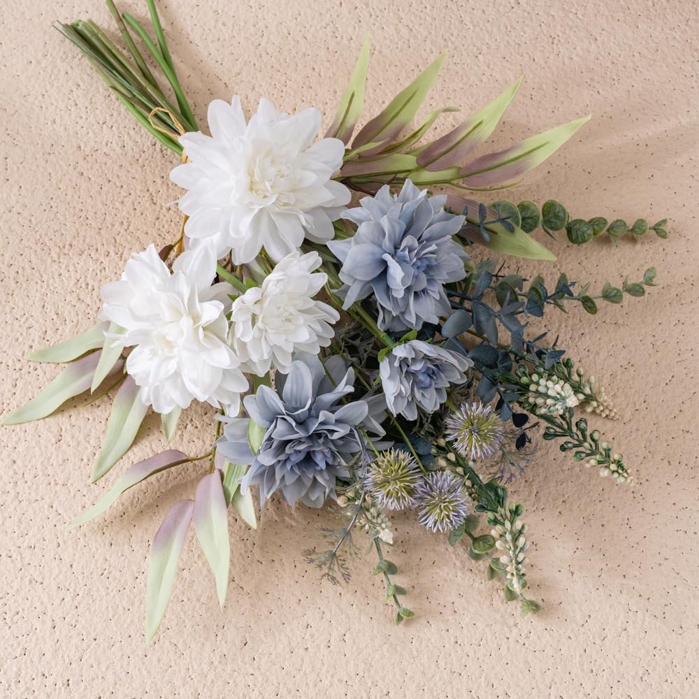 Fake Artificial Flowers Bouquet for Decoration, Silk Floral Arrangements Faux Flowers Plant, Wedding Bouquets, Faux Flowers, for Dining Table, Home Decor, Indoor Vase Floral