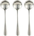 Vague Plano Stainless Steel Soup Spoon ,Silver,3-Piece,13-112C