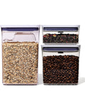 OXO Good Grips 3-Pc Rectangle Pop Container, White
