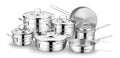 Korkmaz Astron 12 Pcs Cookware Set | | Stainless Steel Pots and Pans Set | Inductions Compatible Cooking Set | Silver - KA2056