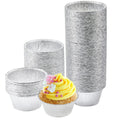 Naplion Egg Tart Mold Cups, Mini Disposable Tart Pans Aluminum Foil Bakeware Molds, Pie Cup Tin Tartlet Removable Round Cupcake Moulds for Baking 8 cm 50 Packs