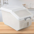 ANTOLE Rice Storage Box with Lid,Airtight BPA-Free Food Container Rice Container with Measuring Cup for Cereal, Grains,Cereal Dispenser,rice storage container Rice Bucket for Kitchen (White-20kg)