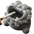 Smiling Lion Ashtray - Practical Ashtray with Charming Design for Stylish Decor in Living Room, Office or Garden