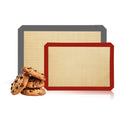 Silicone Rectangular Baking Mat, Non-Stick Reusable Oven Bakeware,16"x11" and 12"x8"Pack of 2(Mix1)