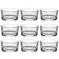 KASTWAVE Glass Candle Holder, 9 Pcs Clear Tea Light Candle Holder for Wedding Centerpieces, Birthday Party Decorations and Home Decor