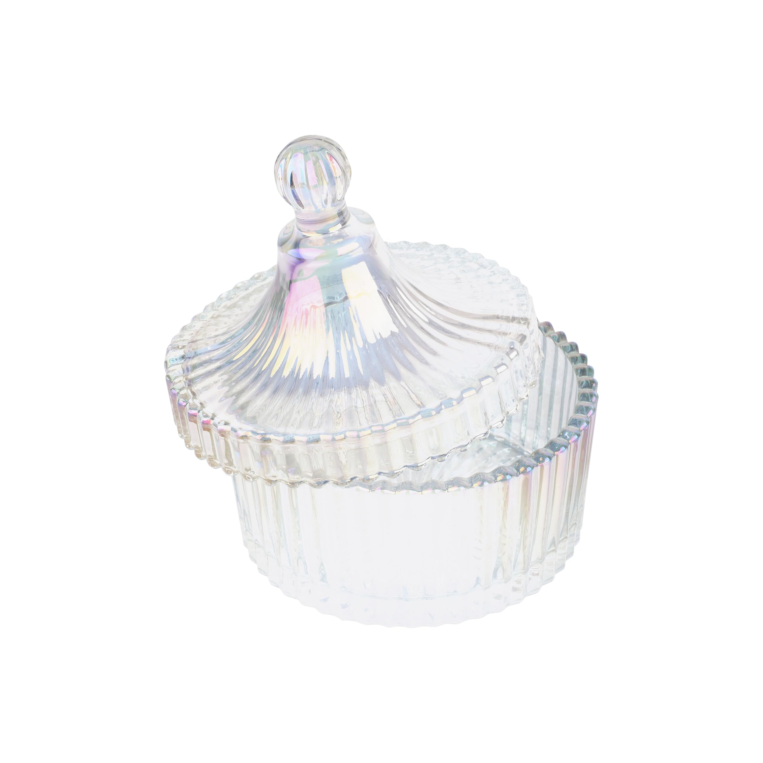 Royalford 1pc clear Glass Storage with Lid Glass Candy Jar RF12797 Storage Jar with Lid Food Container for Candy