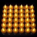 Vont Realistic Bright Flameless LED Tea Light Candles, Bright, ing, Battery Powered Fake Candles, Unscented Tealights, Pack of 24-Vont