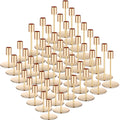 Sieral Candle Holders Set Candlesticks Holders Bulk Decorative Taper Candle Holders Modern Metal Candelabras for Wedding Dinning Anniversary Home Xmas Party Decor Table Centerpiece(Gold,48 Pcs)
