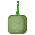 Prestige Essentials Square Grill Pan 28Cm | Non-Stick Granite Coated Grill Skillet | Induction Compatible Cookware | Green - PR81128
