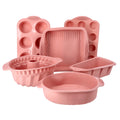 RoyalFord 6Pcs Silicone Bakeware Set RF10473, Pink