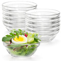 Lawei Set of 12 Glass Bowls - 3.5 inch Mini Transparent Glass Salad Bowl for Kitchen Prep, Dessert, Dips, Candy Dishes