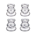 Angju Candlestick Holders Bulk - 4PCS Taper Candle Holders for Table Centerpiece - Thick Glass Candle Holders for Wedding, Party and Festival Decoration