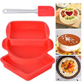 Excefore Bread Baking Mould And Loaf Tin, Set Of 3 Non-Stick Silicone Moulds Including Cake Bread/Toast Spatula For Homemade Cakes, Breads, Meatloaf Quiche