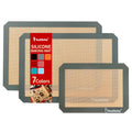 Katbite Silicone Baking Mat, Large Baking Mat Set of 3-2 Half Sheets Mats (11 5/8 x 16 1/2) + 1 Quarter Baking Sheets