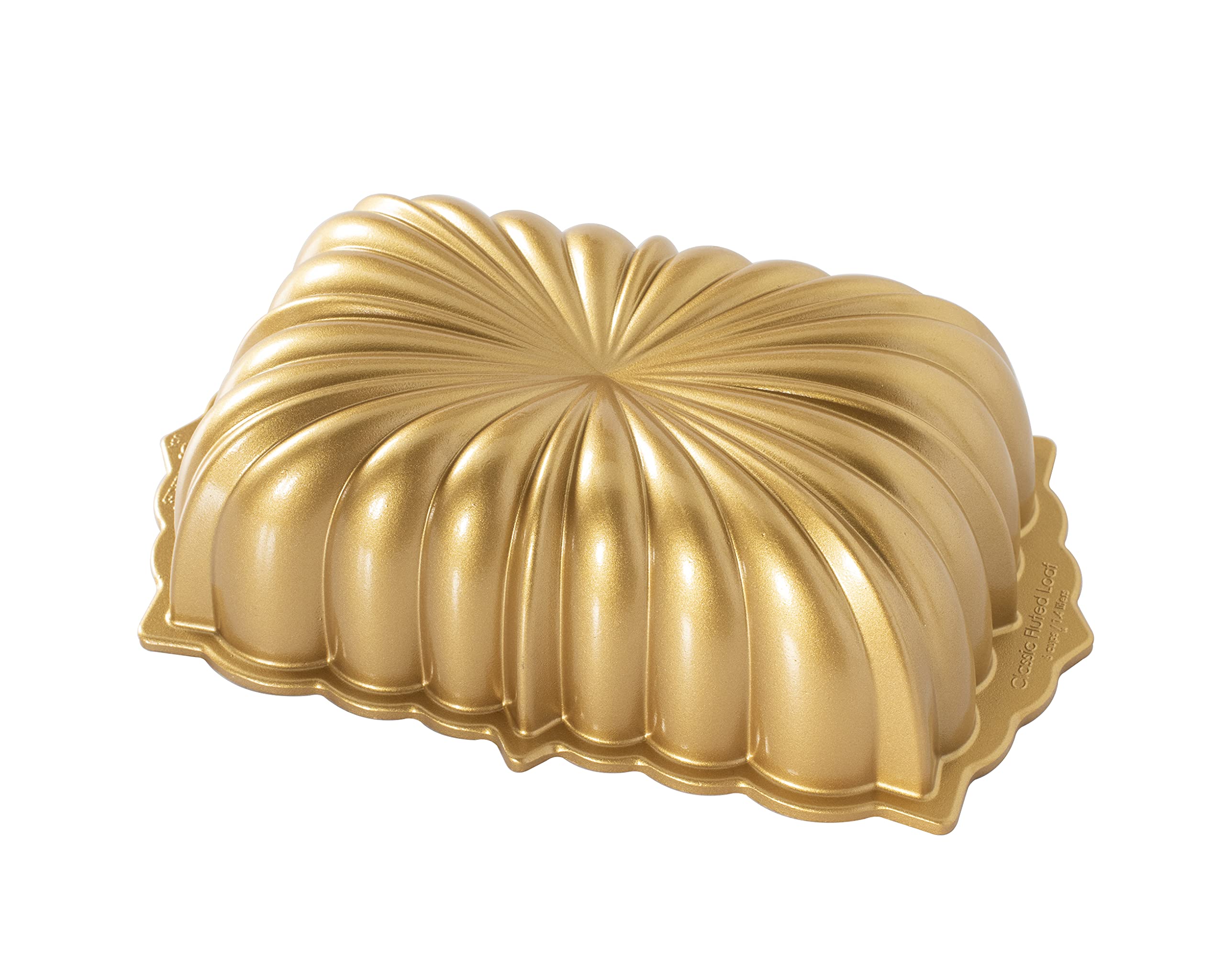 Nordic Ware 81677 Classic Fluted Cast Loaf Pan, 6 Cup Capacity, Gold