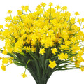 8 Bundles Artificial Daffodil Outdoors Flowers (Yellow-Daffodil)