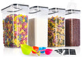 GoMaihe 4L Cereal Container Set, Large Food Containers [Set of 4] Airtight Food Storage Container Large, Leak-Proof & BPA Free, Great for Cereal, Flour, Sugar, Baking Supplies