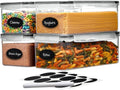 PREMIFY 4pcs Food Storage Container Set (3.2L)with Locking Lids with Labels And Marker Rectangular (Space Saving) Airtight Plastic Meal Prep Containers for Kitchen & Fridge, Leakproof, BPA-Free & Mic