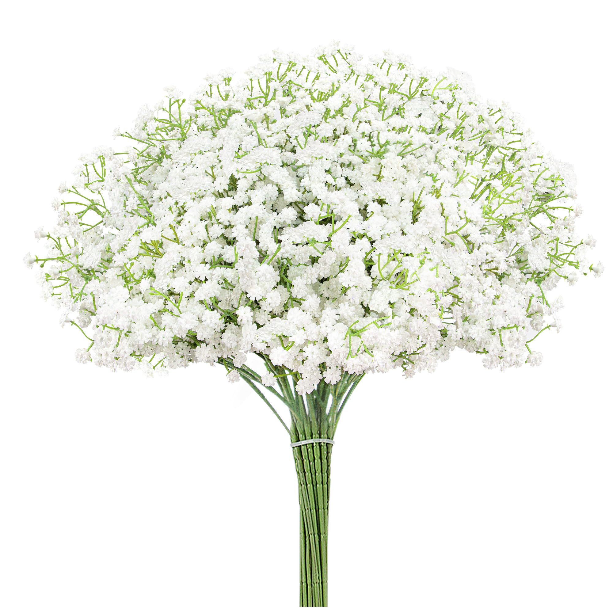Babys Breath Aitificial Flowers 10 pcs 30 Branches White Fake Baby Breath Flowers Artificial Bulk Gypsophila Bouquets Real Touch Faux Flowers for Wedding Floral Arrangement Party Home decoration