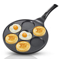 TERRIFI Nonstick 7-Mold Pancake Pan, PFOA-Free Coating, Black, 17x10 Inches