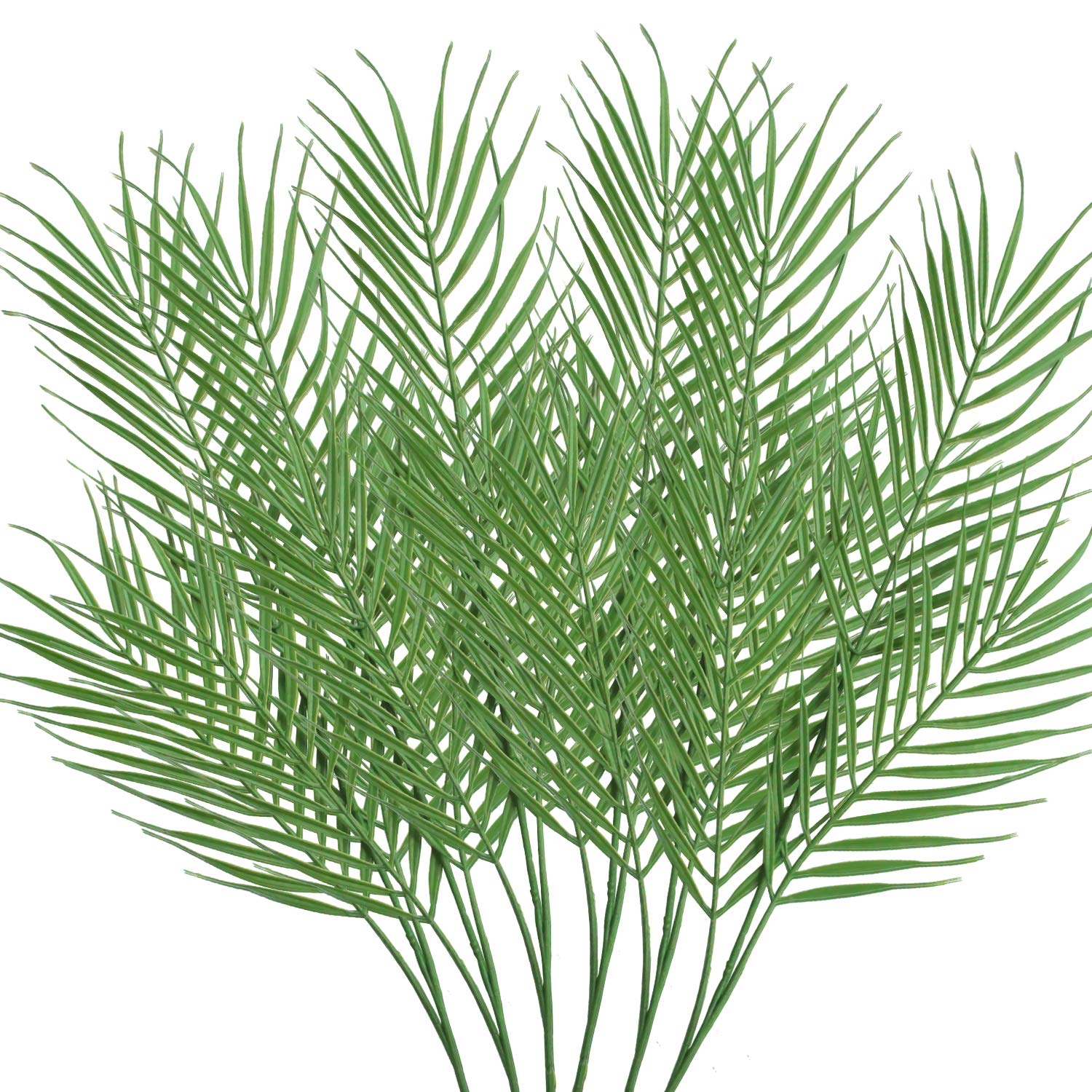 18 Branches 27 Inch Artificial [Palm] [Leave]s 6 PCS Large Faux/Fake Greenery Tropical [Palm] Tree [Leave]s for [Palm] Wedding Arrangement Jungle Party Decorations