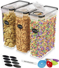 Valuxe Airtight Extra Large 4.5L Food Storage Containers - Set of 3, All Same Size - Kitchen & Pantry Organization - Cereal, Spaghetti, Pasta, Flour and Sugar Containers - Plastic Canisters with Lids