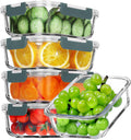 4-Pack Meal Prep Container Set,1000ml Glass Food Storage Containers, Airtight Glass Container with Leak-Proof Lids, BPA-Free, Perfect for Kitchen Storage, Microwave,Freezer & Dishwasher