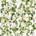 4pcs Artificial Eucalyptus Flowers Garland, 6 FT Artificial White Flower Garland Floral Vines, Faux Rose Flowers, Artificial Eucalyptus and Rose Garland Decor, for Wedding Home Table Decor